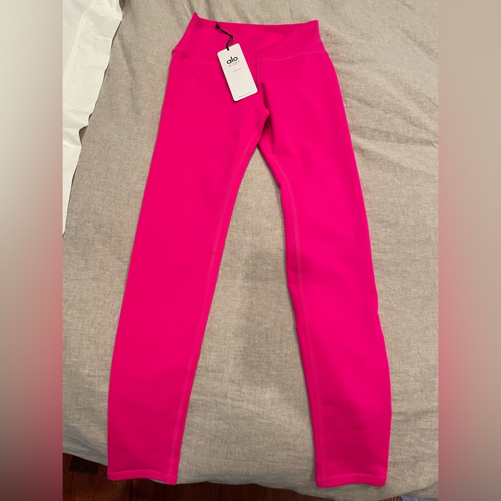 Hot pink Alo yoga high waist airbrush leggings size S